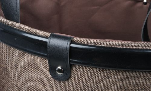 Корзина для белья c ручками коричневая 80 л, изображение
