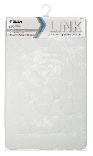 Коврик для ванной 1-ый белый link 50х80 см, детальное фото