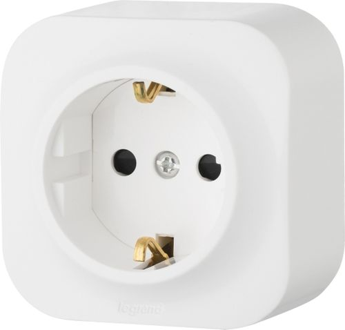 Розетка электрическая Legrand Quteo 782220 белый, изображение