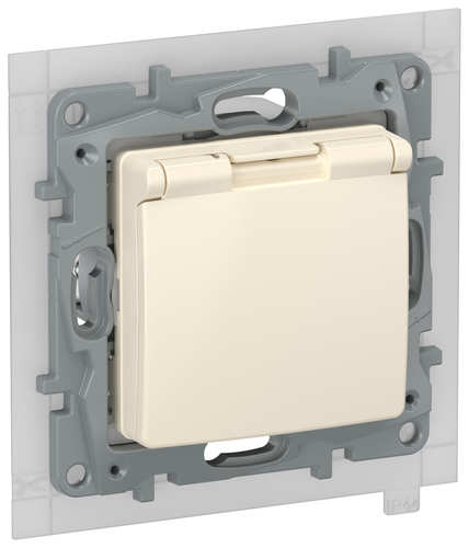 Розетка электрическая Legrand Etika 672332 слоновая кость, фотография