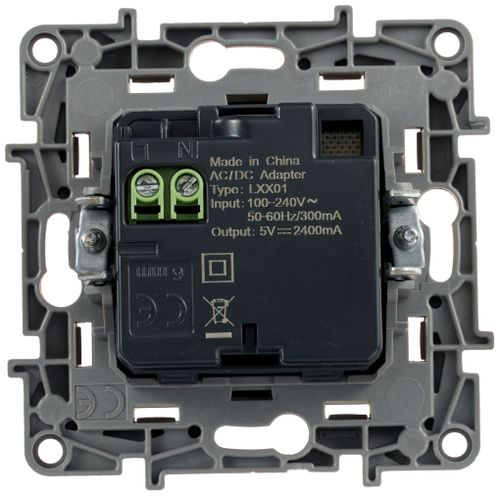Розетка USB 2 поста Legrand Etika слоновая кость, вид