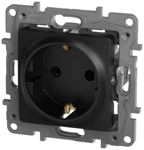 Розетка электрическая Legrand Etika 672622 антрацит, вид