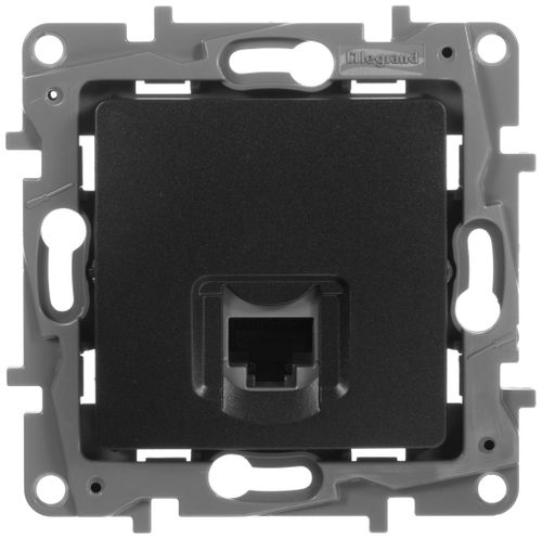 Розетка RJ-45 1 пост Legrand Etika антрацит, изображение