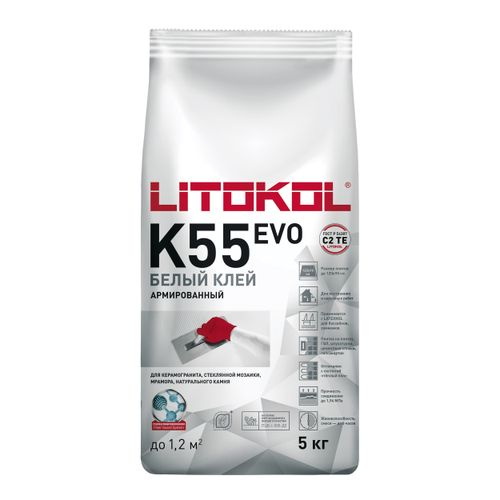 Плиточный клей цементный LITOKOL Litoplus K55 L0078080004 5 кг, изображение
