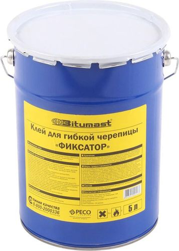 Клей для гибкой черепицы Bitumast ФИКСАТОР 5 л, картинка