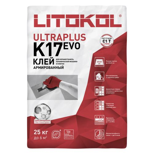 Клей LITOKOL К 17 класс С1 25 кг, детальное фото