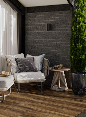 Плитка Клинкерная Керамин Мичиган Чёр 6,5X24,5 см 0,54 м², фотография