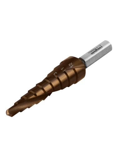 Сверло ступенчатое VERTEXTOOLS кобальт р6м5к5 4х12 мм, детальное фото