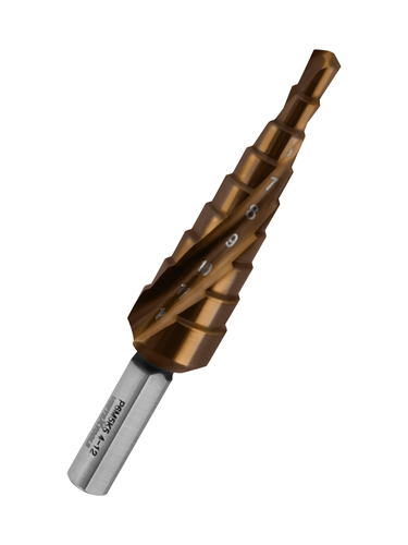 Сверло ступенчатое VERTEXTOOLS кобальт р6м5к5 4х12 мм, картинка