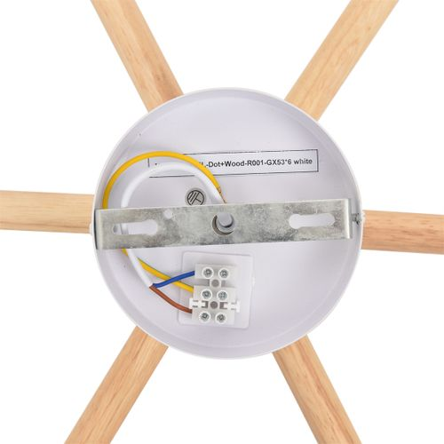 Светильник потолочный Comfi GX53 LED 6х7W 220V Vudi дерево/металл белый, изображение
