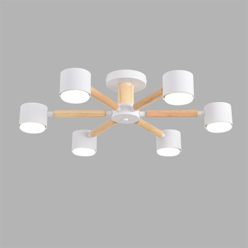 Светильник потолочный Comfi GX53 LED 6х7W 220V Vudi дерево/металл белый, вид