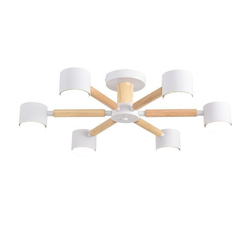 Светильник потолочный Comfi GX53 LED 6х7W 220V Vudi дерево/металл белый, изображение