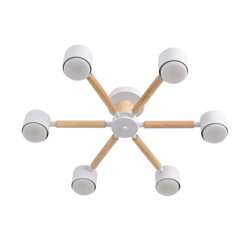 Светильник потолочный Comfi GX53 LED 6х7W 220V Vudi дерево/металл белый, картинка