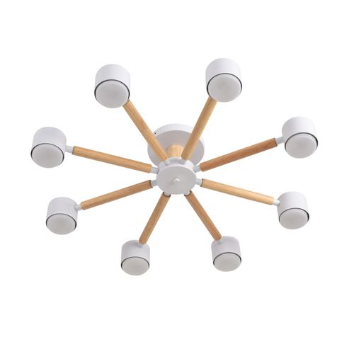 Светильник потолочный Comfi GX53 LED 8х7W 220V Vudi дерево/металл белый, картинка