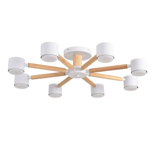 Светильник потолочный Comfi GX53 LED 8х7W 220V Vudi дерево/металл белый, фото