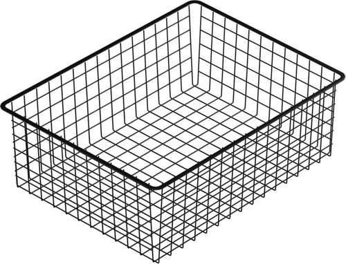 Корзина сетчатая Larvij 555x410x185 мм 15 кг черная, картинка
