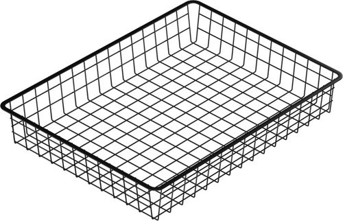 Корзина проволочная Larvij 555x410x85 мм 15 кг черная, детальное фото