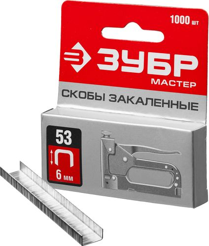 Скобы для степлера ЗУБР 31625-06, вид