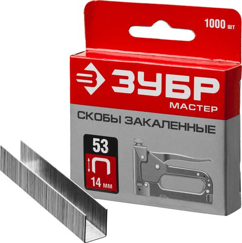 Скобы для степлера ЗУБР 31625-14, крупный план