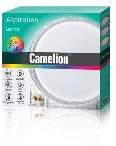 Светильник настенно-потолочный Camelion LBS-7737 LED 80 Вт 3000-6000 К 7800 Лм пульт, фото