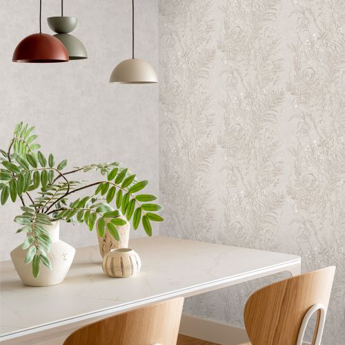 Виниловые обои Erismann E-Design Fiorel 60997-03 бежевые 10,05 x 1,06 м, фотография