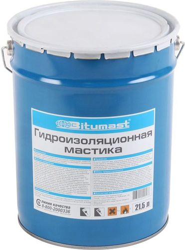Мастика битумная Bitumast гидроизоляционная 21,5 л, детальное фото