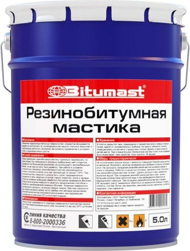 Мастика битумно-резиновая Bitumast 5 л, картинка