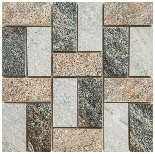 Мозаика Керамин Кварцит Сер-Змейка 30X30 см 1 шт., вид