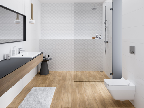 Плитка Cersanit Deco белый 29,8X59,8 см 1,425 м², крупный план