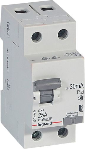 Дифференциальный выключатель Legrand RX3 УЗО 2P 25 А 30 мА 10кА, детальное фото