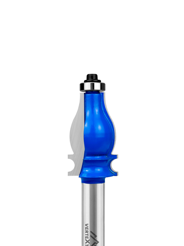 Фреза кромочная VERTEXTOOLS фигурная с подшипником хвост - 12мм, d-25,4мм, h-41мм, r-3,17мм, l-85мм, вид