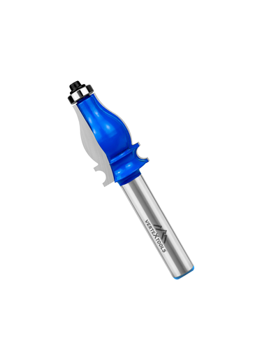 Фреза кромочная VERTEXTOOLS фигурная с подшипником хвост - 12мм, d-25,4мм, h-41мм, r-3,17мм, l-85мм, картинка