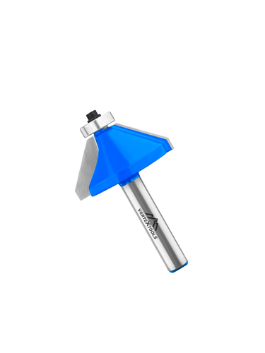 Фреза кромочная конусная VERTEXTOOLS с подшипником хвостовик - 8мм, d-40мм, h-18мм, а° - 45°, b-19мм, l-62,8мм, вид