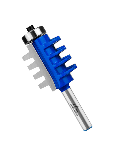 Фреза кромочная VERTEXTOOLS пазо-шиповая хвостовик - 8мм, d-33мм, h-40мм, а-14, b-7мм, l-86.3мм, изображение