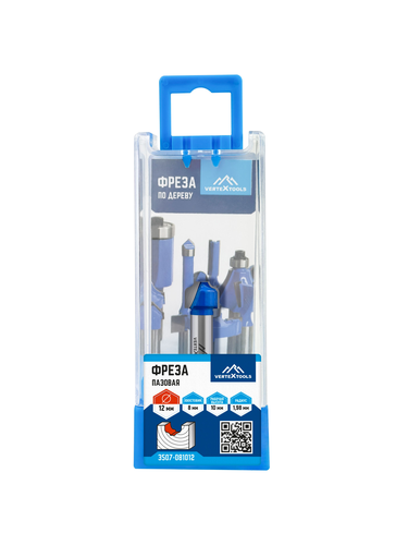 Фреза пазовая VERTEXTOOLS фасонная хвостовик - 8мм, d-12мм, h-10мм ,r-1,98мм, l-41,5мм, крупный план