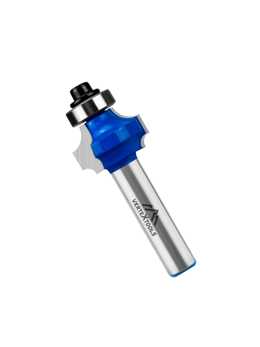 Фреза кромочная VERTEXTOOLS калевочная с подш.12,7мм,хв-8мм,d-20мм,h-12мм,b-3,5мм,r1-4мм,r2-2мм,l-56,5, детальное фото