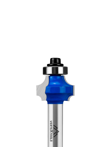 Фреза кромочная VERTEXTOOLS калевочная с подш.12,7мм,хв-8мм,d-20мм,h-12мм,b-3,5мм,r1-4мм,r2-2мм,l-56,5, крупный план