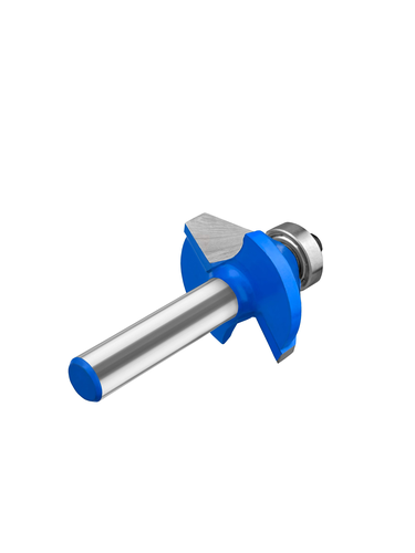 Фреза кромочная VERTEXTOOLS конусная с подшипником хвостовик - 8мм, d-30мм, h-12мм, а° - 45°, b-11,8мм, l-57,3мм, вид