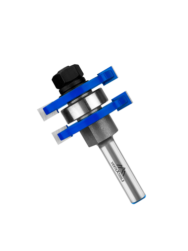 Фреза кромочная VERTEXTOOLS пазо-шиповая хвостовик - 8мм, d-40мм, h-20мм, b-9мм, l-75мм, картинка