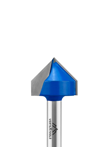 Фреза пазовая VERTEXTOOLS v-образная хвостовик - 8мм, d-25мм, h-20,7мм, а-90град, l-55,7мм, картинка