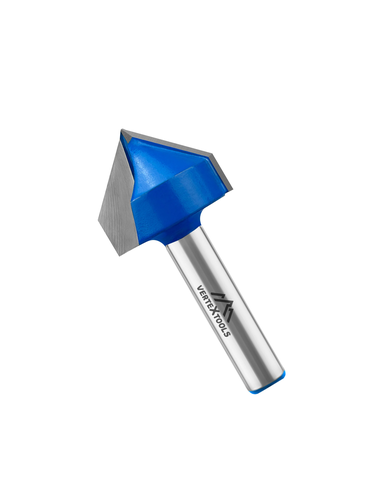 Фреза пазовая VERTEXTOOLS v-образная хвостовик - 8мм, d-25мм, h-20,7мм, а-90град, l-55,7мм, картинка