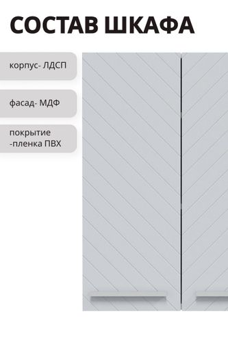 Шкаф навесной Мирра 74,5x60 см белый, крупный план