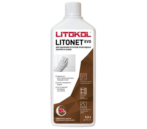 Очиститель от эпоксидной затирки LITOKOL LITONET EVO 500 мл, детальное фото