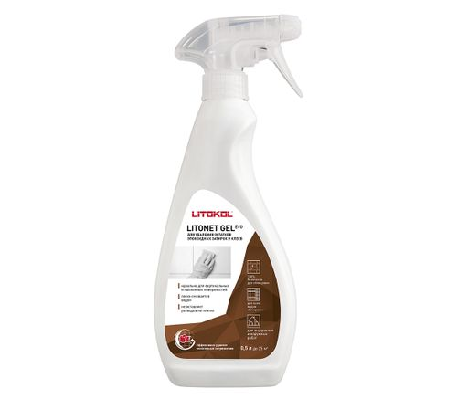 Очиститель от эпоксидной затирки LITOKOL LITONET GEL EVO 0,5 л, крупный план