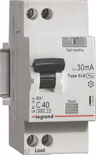 Автоматический выключатель дифференциального тока Legrand RX3 1Р С40А 30мА 6кА, детальное фото