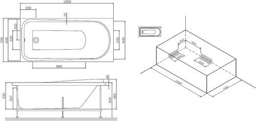 Ванна акриловая AM.PM Spirit W72A-150-070W-A2 150х70 см, фотография