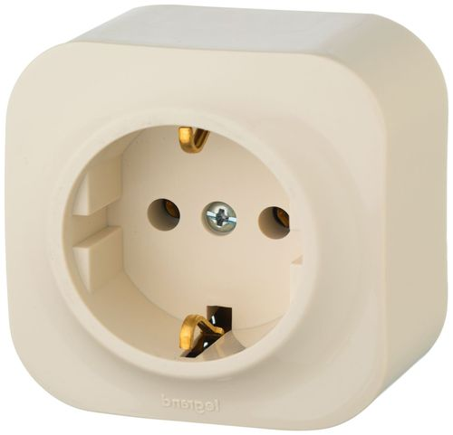 Розетка электрическая Legrand Quteo 782241 слоновая кость, изображение