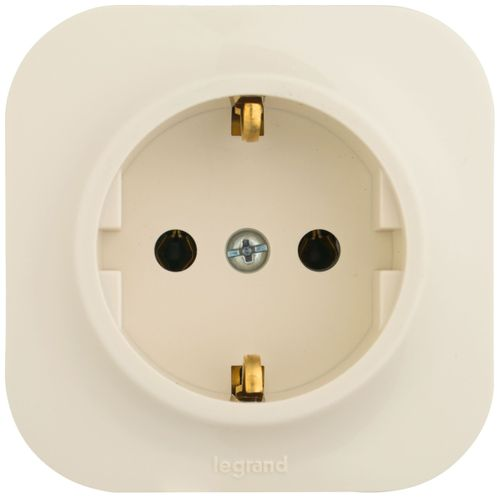 Розетка электрическая Legrand Quteo 782241 слоновая кость, изображение
