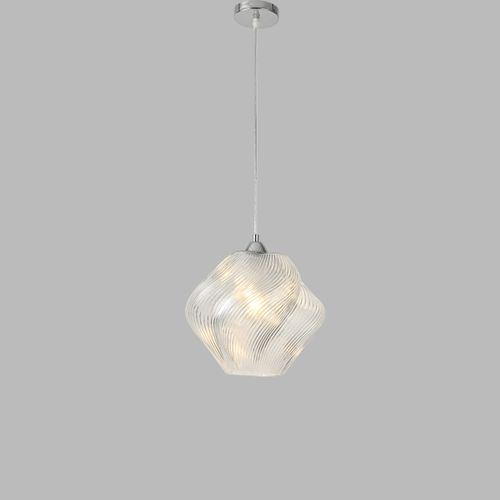 Подвес Moderni E27 1х60W 220V Tide металл/стекло хром/прозрачный, картинка