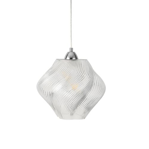 Подвес Moderni E27 1х60W 220V Tide металл/стекло хром/прозрачный, картинка